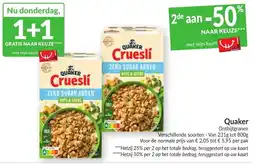 Intermarché Quaker Cruesli aanbieding