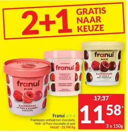 Intermarché Franui frambozen omhuld met chocolade aanbieding