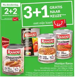 Intermarché Monique Ranou gerechten in blik aanbieding