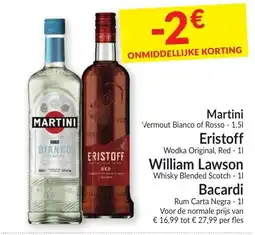 Intermarché Martini Vermout Bianco of Rosso aanbieding