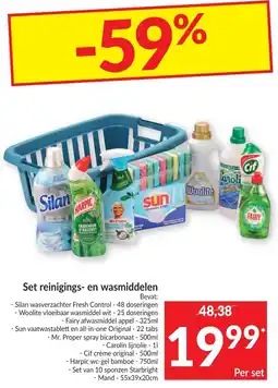 Intermarché Set reinigings- en wasmiddelen aanbieding