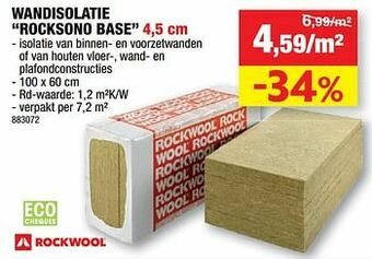 Hubo Wandisolatie rocksono base aanbieding