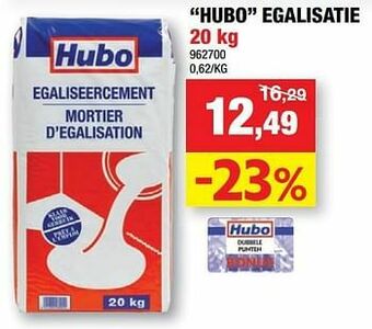 Hubo Hubo egalisatie aanbieding