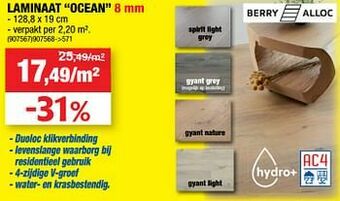 Hubo Laminaat ocean aanbieding