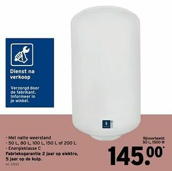 GAMMA Van marcke elektraboilers aanbieding
