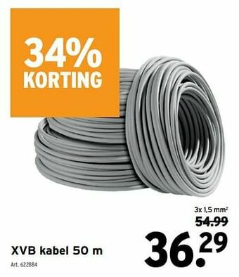 GAMMA Xvb kabel aanbieding