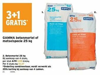 GAMMA Gamma betonmortel aanbieding
