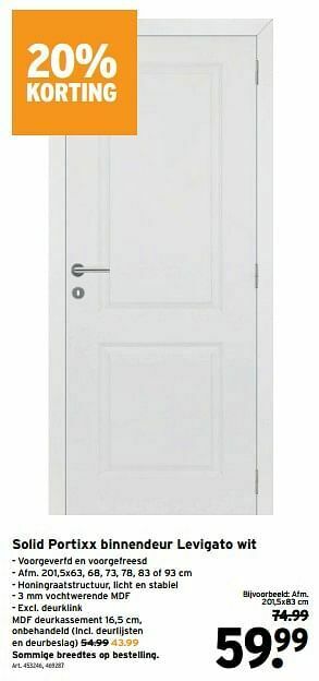 GAMMA Solid portixx binnendeur levigato wit aanbieding