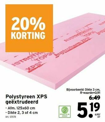 GAMMA Polystyreen xps geëxtrudeerd aanbieding