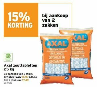 GAMMA Axal zouttabletten aanbieding