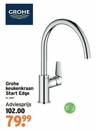 GAMMA Grohe keukenkraan start edge aanbieding