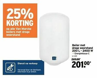 Boiler met droge weerstand