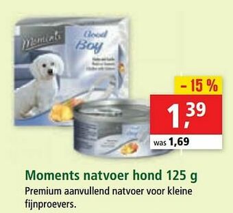 Maxi Zoo Moments natvoer hond aanbieding