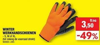 Hubo Winter werkhandschoenen aanbieding