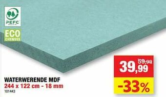 Hubo Waterwerende mdf aanbieding