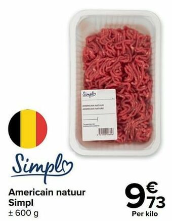 Carrefour Americain natuur simpl aanbieding
