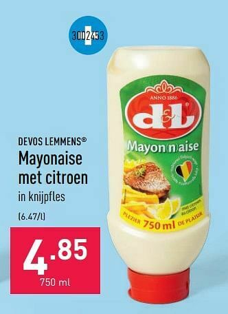 ALDI Mayonaise met citroen aanbieding