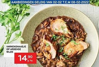 Alvo Varkenshaasje op ardense wijze aanbieding