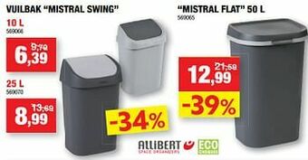 Hubo Vuilbak mistral swing aanbieding