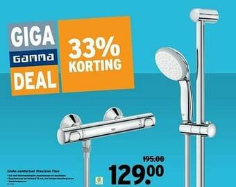 GAMMA Grohe comfortset precision flow aanbieding