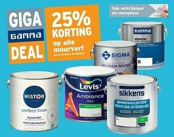 GAMMA 25% korting op alle muurverf aanbieding
