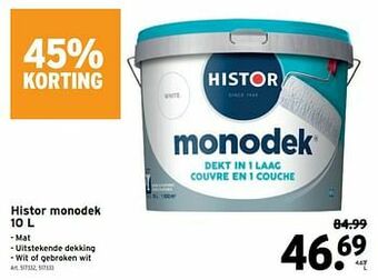 GAMMA Histor monodek aanbieding