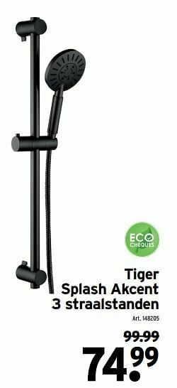 GAMMA Tiger splash akcent 3 straalstanden aanbieding
