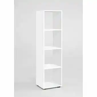 Leen Bakker Roomdivider Mega - 4 vakken - wit - Leen Bakker aanbieding