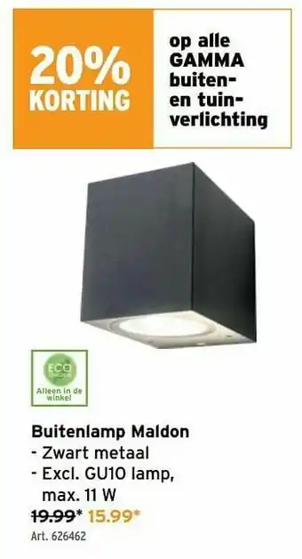 GAMMA Buitenlamp maldon aanbieding