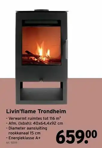 GAMMA Livin’flame trondheim aanbieding