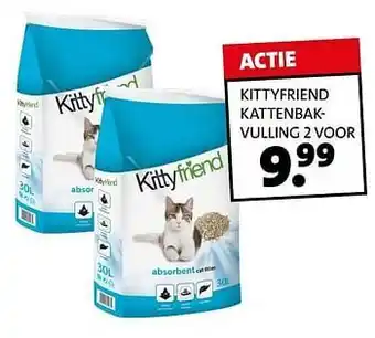 Intratuin Kittyfriend kattenbakvulling 2 voor aanbieding