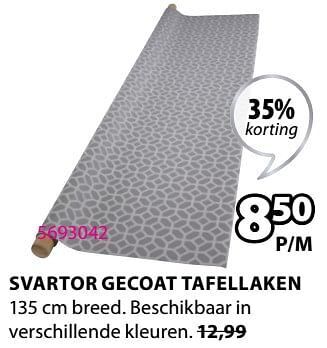 Jysk Svartor gecoat tafellaken aanbieding