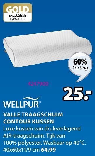 Jysk Valle traagschuim contour kussen aanbieding