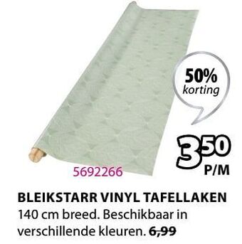 Jysk Bleikstarr vinyl tafellaken aanbieding
