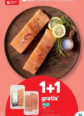 Spar saumon frais aanbieding