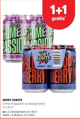 Spar Mort subite crime of passion ou bloody berry aanbieding