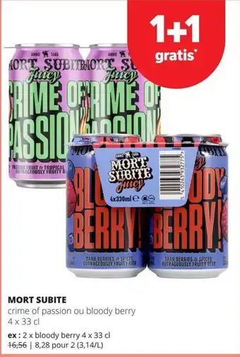 Mort subite crime of passion ou bloody berry