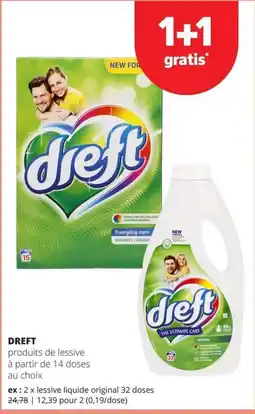 Spar Dreft produits de lessive aanbieding