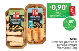 Intermarché Nitsiu Nems met groenten of garnalen tempura aanbieding