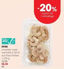 Spar crevettes roses aanbieding