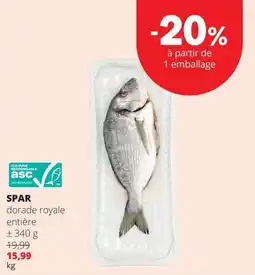 Spar dorade royale entière aanbieding