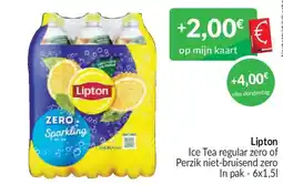 Intermarché Lipton ice tea regular zero aanbieding
