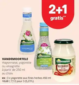 Spar Vandemoortele mayonnaise, yogorette ou vinaigrette aanbieding