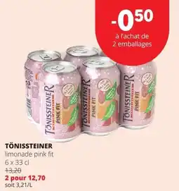 Spar Tönissteiner limonade pink fit aanbieding