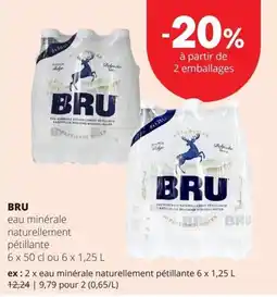 Spar Bru eau minérale naturellement pétillante aanbieding