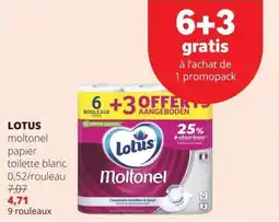 Spar lotus moltonel papier toilette blanc aanbieding