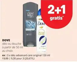 Spar Dove déo ou douche aanbieding