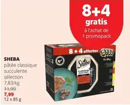 Spar Sheba pâtée classique succulente sélection aanbieding