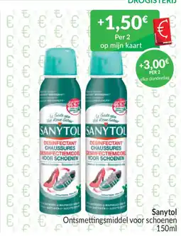 Intermarché Sanytol ontsmettingsmiddel voor schoenen aanbieding