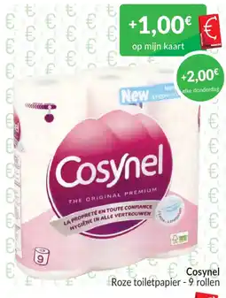 Intermarché Cosynel roze toilet papier aanbieding